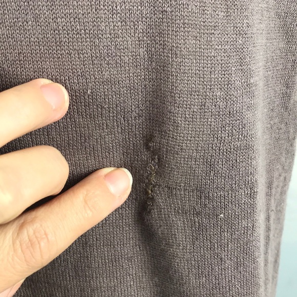 ๐ LOFT linen ribbon neckline top size Medium - Picture 5 of 7